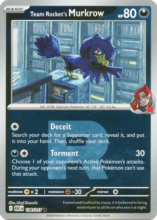 Team Rocket's Murkrow (Team Rocket) 126  - Reverse Holofoil - Common