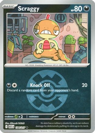 Scraggy (Quick Ball) 134  - Reverse Holofoil - Common