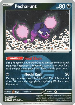 Pecharunt (Poke Ball) 143  - Reverse Holofoil - Rare