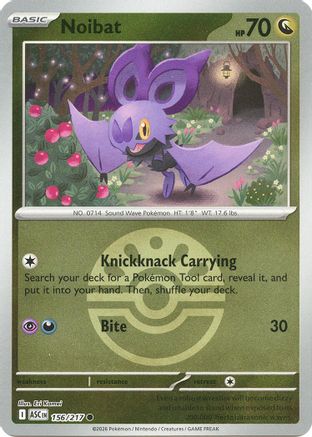 Noibat (Friend Ball) 156  - Reverse Holofoil - Common