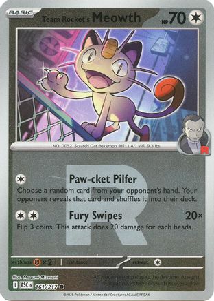 Team Rocket's Meowth (Team Rocket) 161  - Reverse Holofoil - Common