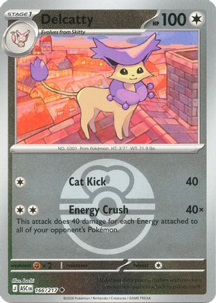 Delcatty (Love Ball) 166  - Reverse Holofoil - Uncommon