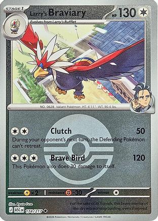 Larry's Braviary (Poke Ball) 174  - Reverse Holofoil - Uncommon