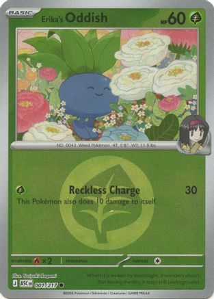 Erika's Oddish (Energy Symbol Pattern) 001  - Reverse Holofoil - Common