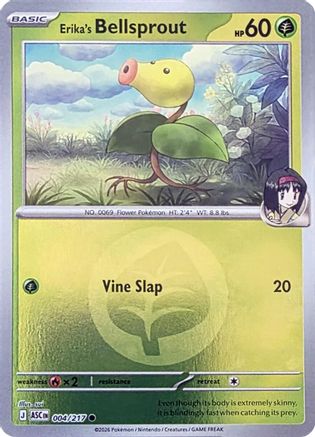 Erika's Bellsprout (Energy Symbol Pattern) 004  - Reverse Holofoil - Common