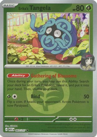 Erika's Tangela (Energy Symbol Pattern) 007/217  - Reverse Holofoil - Common