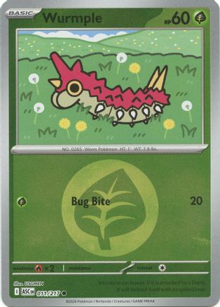 Wurmple (Energy Symbol Pattern) 011  - Reverse Holofoil - Common