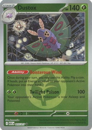 Dustox (Energy Symbol Pattern) 015/217  - Reverse Holofoil - Uncommon