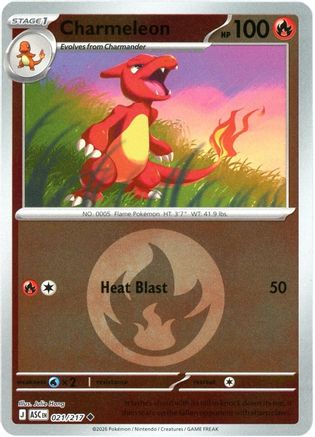 Charmeleon (Energy Symbol Pattern) 021  - Reverse Holofoil - Uncommon