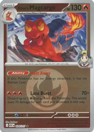 Ethan's Magcargo (Energy Symbol Pattern) 024/217  - Reverse Holofoil - Rare