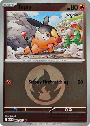 Tepig (Energy Symbol Pattern) 029  - Reverse Holofoil - Common