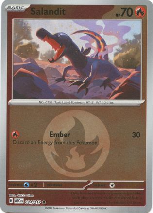 Salandit (Energy Symbol Pattern) 034  - Reverse Holofoil - Common
