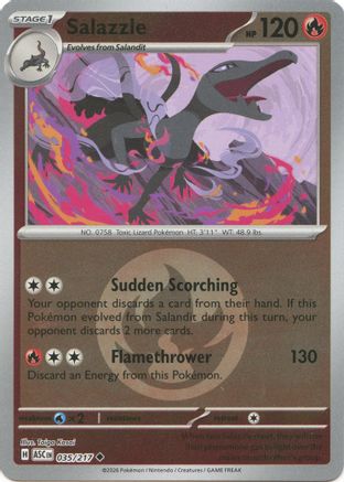 Salazzle (Energy Symbol Pattern) 035/217  - Reverse Holofoil - Uncommon