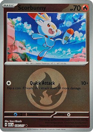 Scorbunny (Energy Symbol Pattern) 036/217  - Reverse Holofoil - Common
