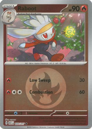 Raboot (Energy Symbol Pattern) 037  - Reverse Holofoil - Common