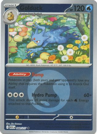 Golduck (Energy Symbol Pattern) 040  - Reverse Holofoil - Uncommon