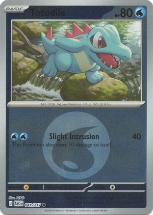Totodile (Energy Symbol Pattern) 041  - Reverse Holofoil - Common