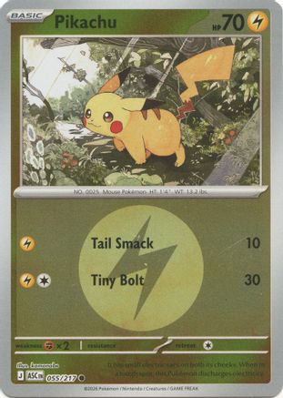 Pikachu (Energy Symbol Pattern) 055  - Reverse Holofoil - Common
