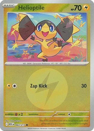 Helioptile (Energy Symbol Pattern) 063  - Reverse Holofoil - Common