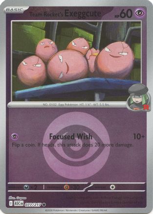 Team Rocket's Exeggcute (Energy Symbol Pattern) 077  - Reverse Holofoil - Common