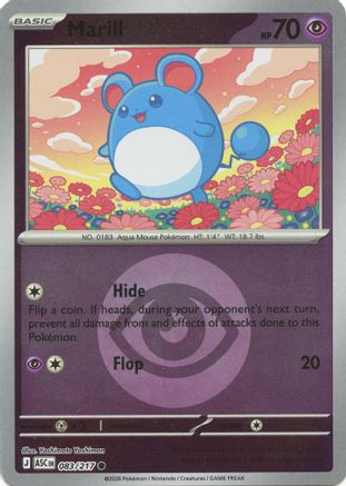 Marill (Energy Symbol Pattern) 083/217  - Reverse Holofoil - Common