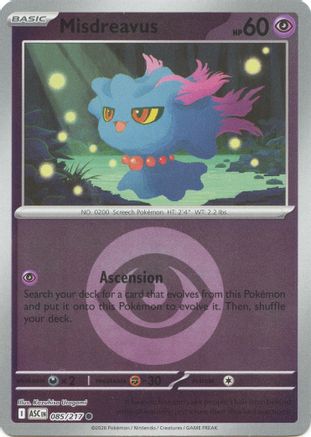 Misdreavus (Energy Symbol Pattern) 085/217  - Reverse Holofoil - Common