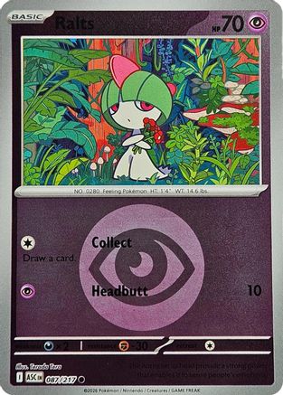 Ralts (Energy Symbol Pattern) 087  - Reverse Holofoil - Common