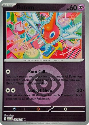 Rotom (Energy Symbol Pattern) 092  - Reverse Holofoil - Common