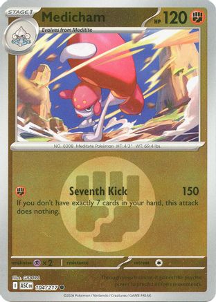 Medicham (Energy Symbol Pattern) 104/217  - Reverse Holofoil - Common