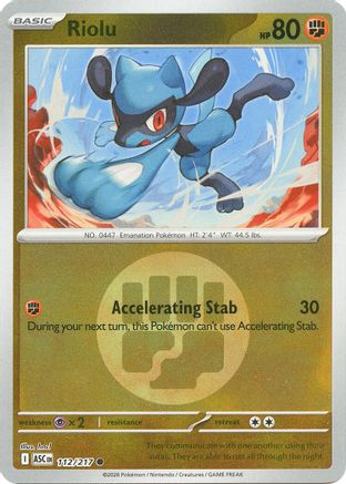 Riolu (Energy Symbol Pattern) 112  - Reverse Holofoil - Common