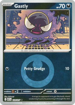 Gastly (Energy Symbol Pattern) 123  - Reverse Holofoil - Common