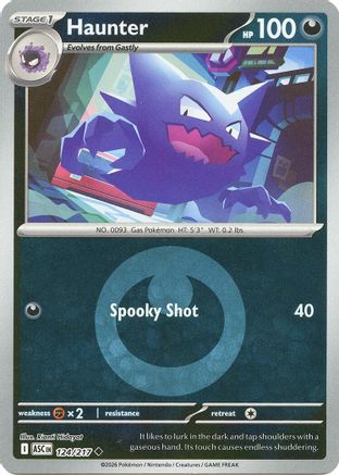 Haunter (Energy Symbol Pattern) 124  - Reverse Holofoil - Uncommon