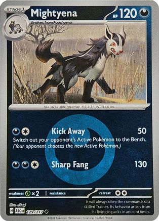 Mightyena (Energy Symbol Pattern) 129/217  - Reverse Holofoil - Uncommon