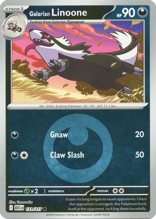 Galarian Linoone (Energy Symbol Pattern) 131  - Reverse Holofoil - Common