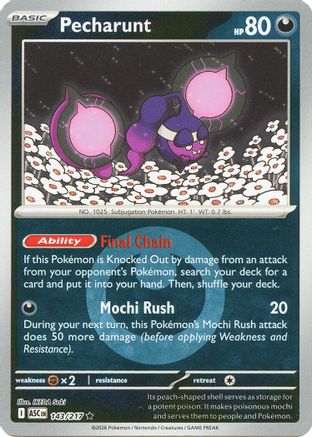 Pecharunt (Energy Symbol Pattern) 143  - Reverse Holofoil - Rare