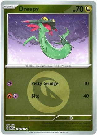 Dreepy (Energy Symbol Pattern) 158/217  - Reverse Holofoil - Common