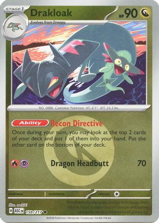 Drakloak (Energy Symbol Pattern) 159/217  - Reverse Holofoil - Common