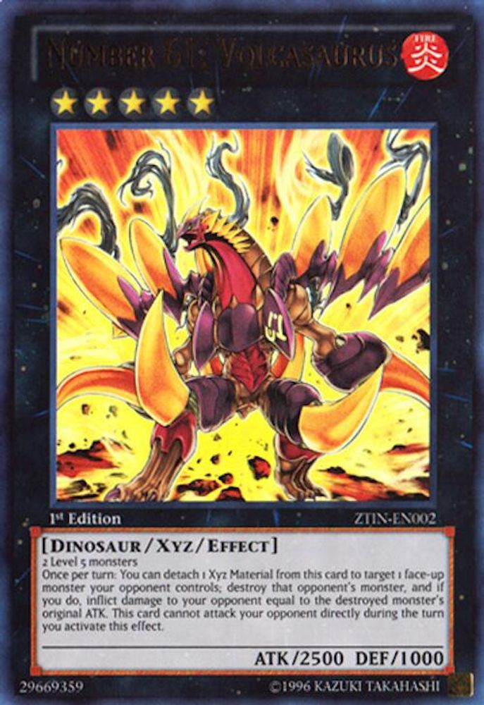 Number 61: Volcasaurus (ZTIN-EN002) - Ultra Rare