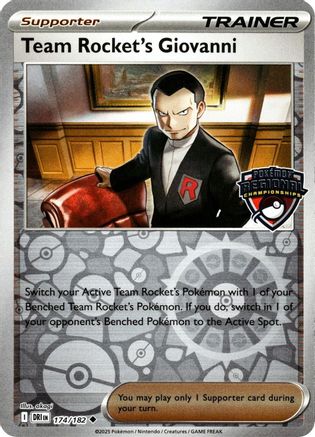 Team Rocket's Giovanni 174  - Reverse Holofoil - Uncommon