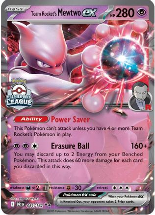 Team Rocket's Mewtwo ex 081  - Holofoil - Double Rare