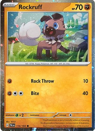 Rockruff (Cosmos Holo) 116/193  - Holofoil - Common