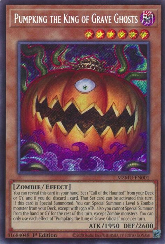Pumpking the King of Grave Ghosts (MZMU-EN001) - Secret Rare