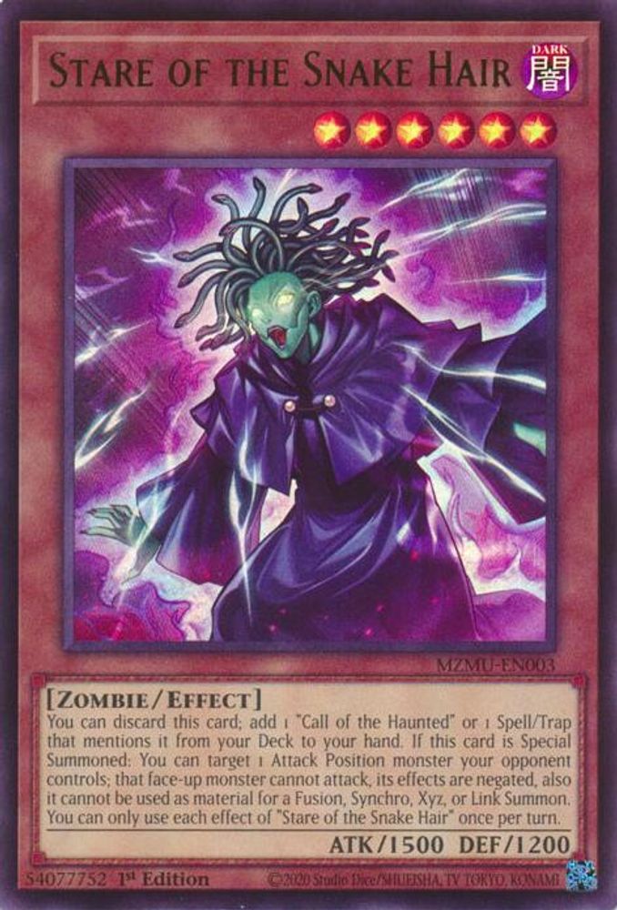 Stare of the Snake Hair (MZMU-EN003) - Ultra Rare