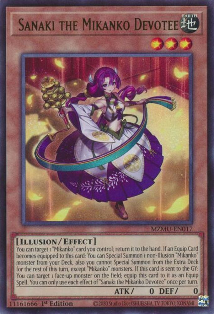 Sanaki the Mikanko Devotee (MZMU-EN017) - Ultra Rare