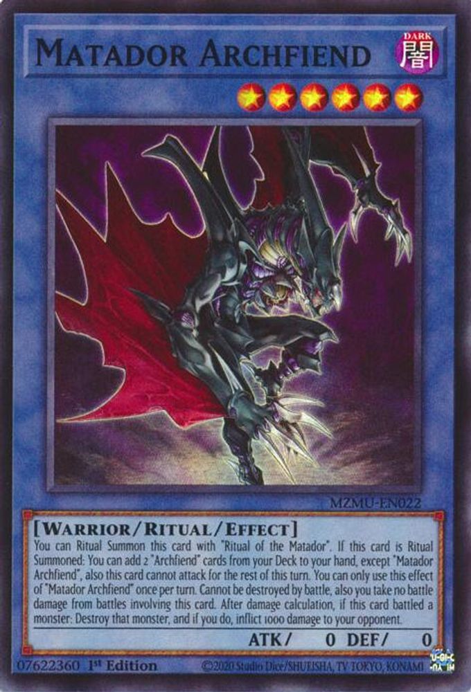 Matador Archfiend (MZMU-EN022) - Super Rare