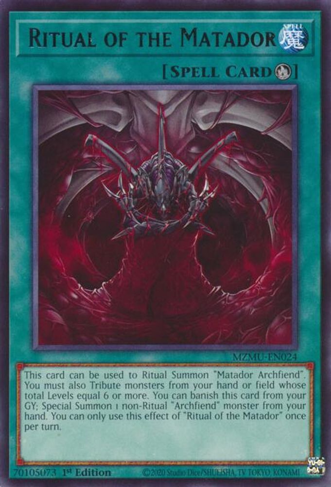 Ritual of the Matador (MZMU-EN024) - Rare