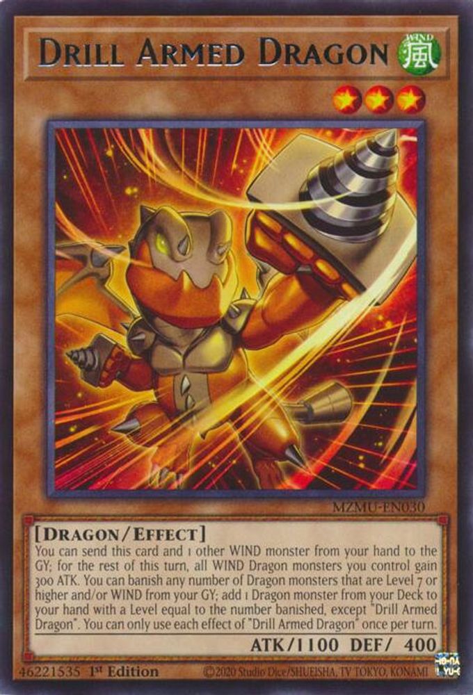 Drill Armed Dragon (MZMU-EN030) - Rare