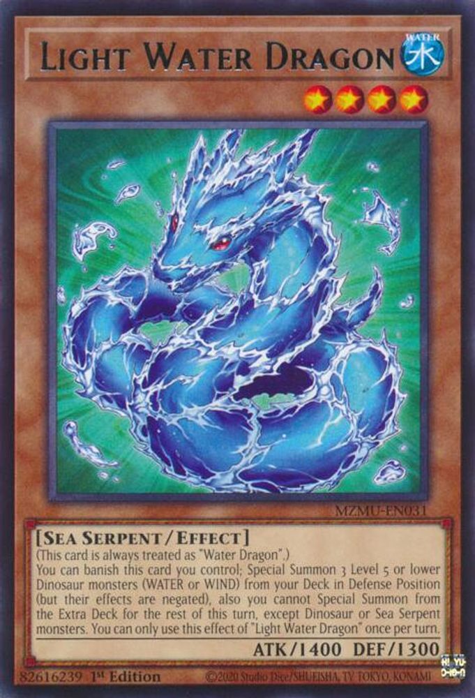 Light Water Dragon (MZMU-EN031) - Rare