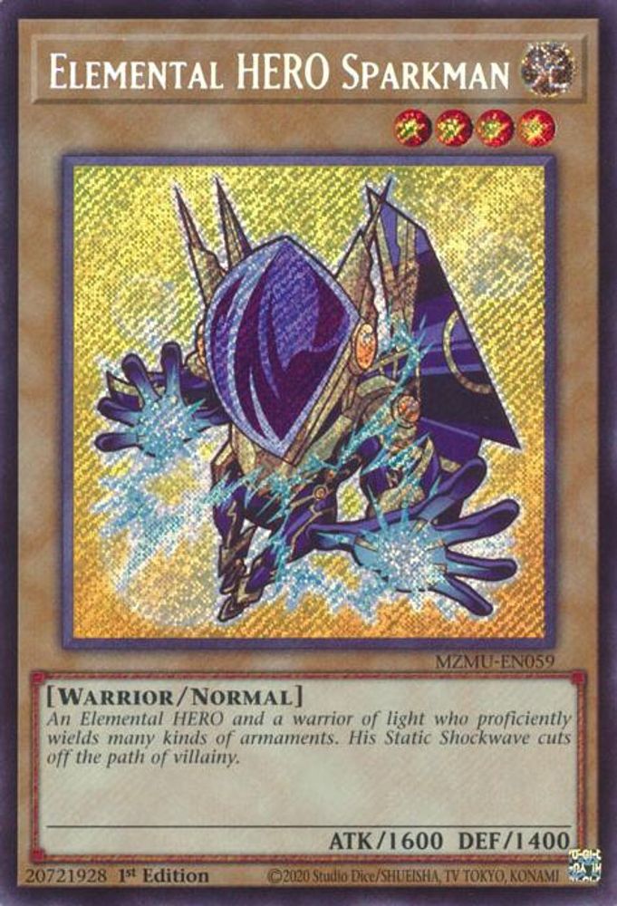 Elemental HERO Sparkman (MZMU-EN059) - Secret Rare