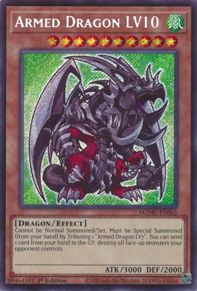 Armed Dragon LV10 (MZMU-EN065) - Secret Rare